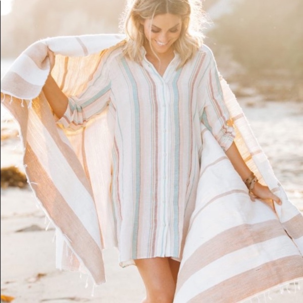Zara striped linen tunic